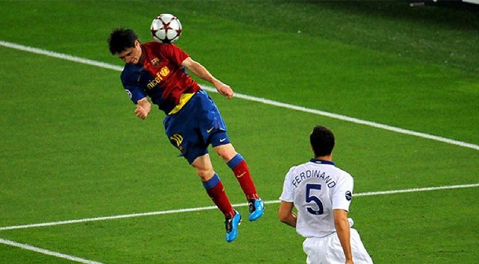 Gol de cabeza de Messi en la final de la Liga de Campeones con el Barcelona se convertirá en arte