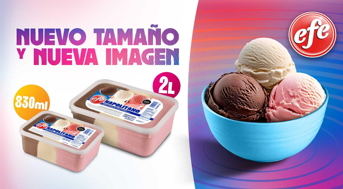 Helado Napolitano EFE estrena tamaño de 830 ml: Un antojo, más práctico que nunca