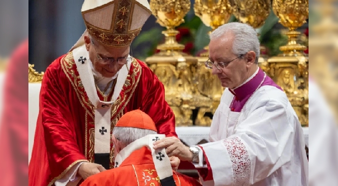 Cuatro arzobispos venezolanos reciben el palio de manos del Papa León XIV