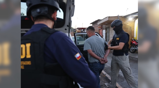 Chile desmantela red de lavado de activos del Tren de Aragua y detiene a 52 personas