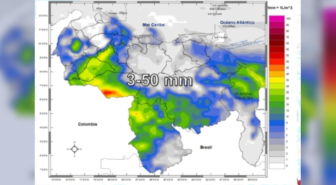 Inameh: Lluvias persistirán en varias regiones de Venezuela