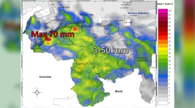 Inameh pronostica presencia de lluvias en varias zonas del país