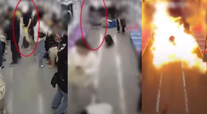 Un hombre prende fuego a un vagón del metro lleno de personas en Seúl