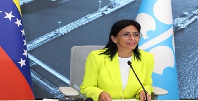 Delcy Rodríguez: «producción petrolera sigue su curso de recuperación paulatina»