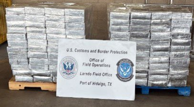 Decomisan en frontera de México-EEUU cargamento de droga valorado en 23 millones de dólares