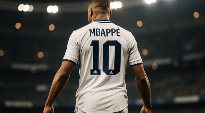 Kylian Mbappé ya es el 10 del Real Madrid