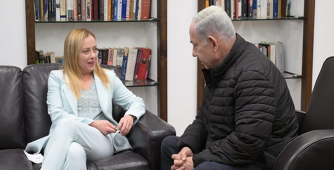 Meloni transmite a Netanyahu la necesidad de un alto al fuego ante la situación en Gaza
