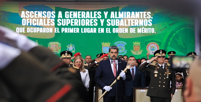 Maduro llama a los jóvenes militares a que «fijen su vista» en el «ejemplo» de Hugo Chávez