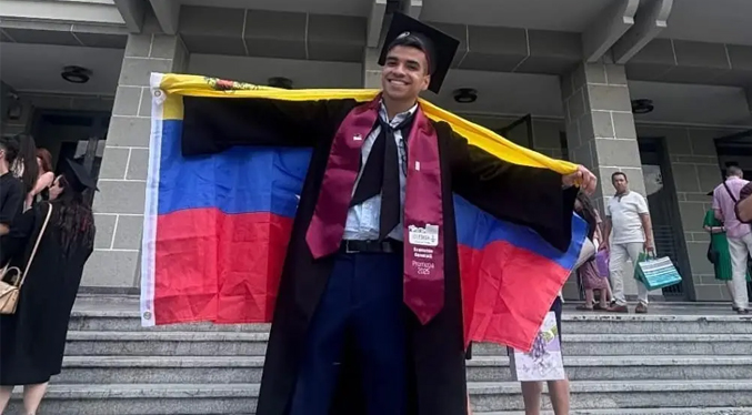 Venezolano obtiene el mejor promedio entre mil 200 alumnos en universidad de Rumanía