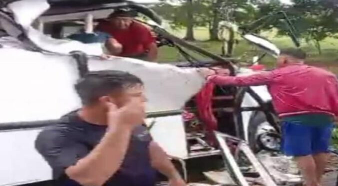 Cuatro muertos tras accidente con un bus que cubría la ruta San Cristóbal-Barinas