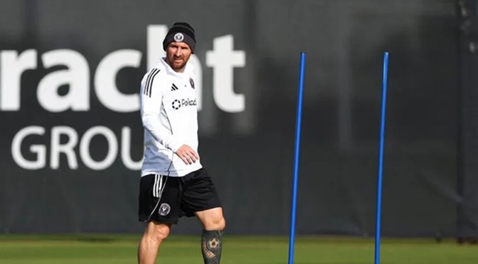 Inter Miami confía en que Messi entre mañana en la convocatoria tras entrenarse hoy