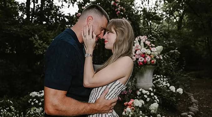 Taylor Swift y Travis Kelce anuncian su compromiso