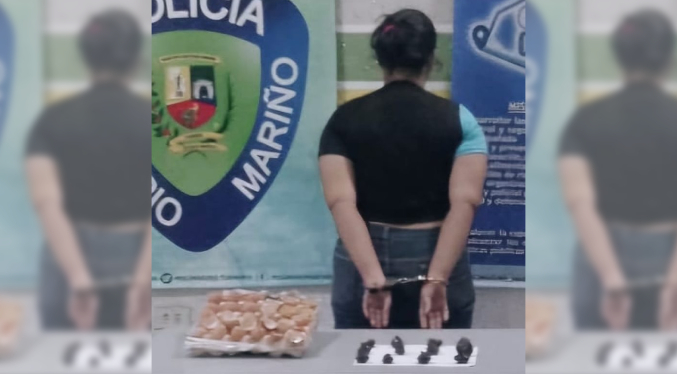 Presa por tratar ingresar marihuana dentro de unos huevos