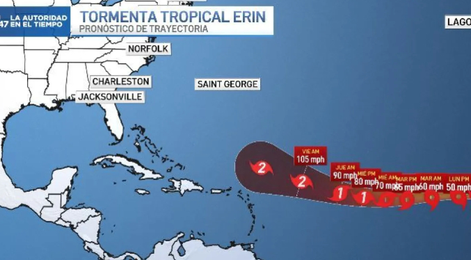 Puerto Rico se prepara para la tormenta Erin que podría afectar la isla este 14-Ago