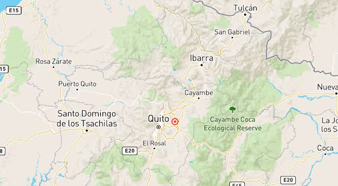 Un sismo de magnitud 3,6 se registra en Quito, capital de Ecuador