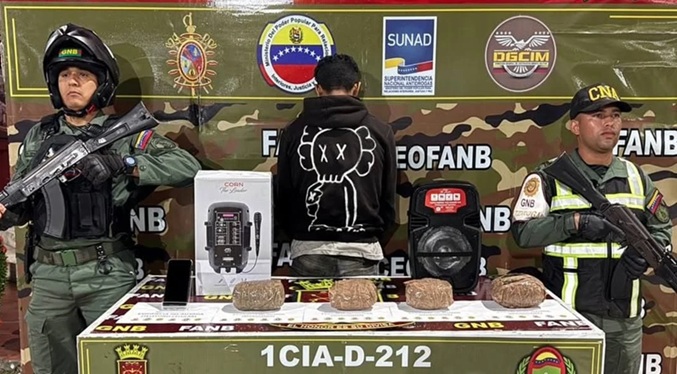 FANB incauta cuatro panelas de droga en Táchira