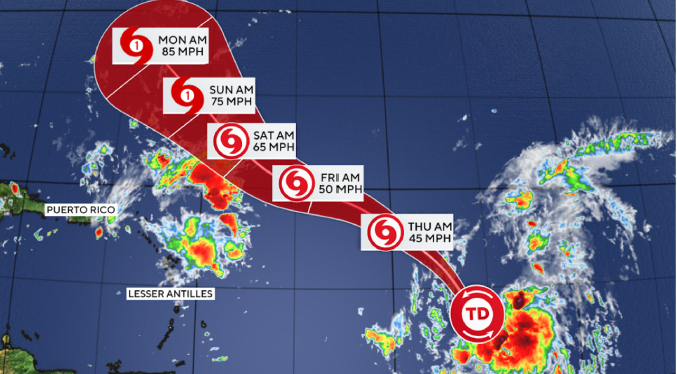 Gabrielle apunta a convertirse en huracán el domingo con fuerte oleaje en Bermudas