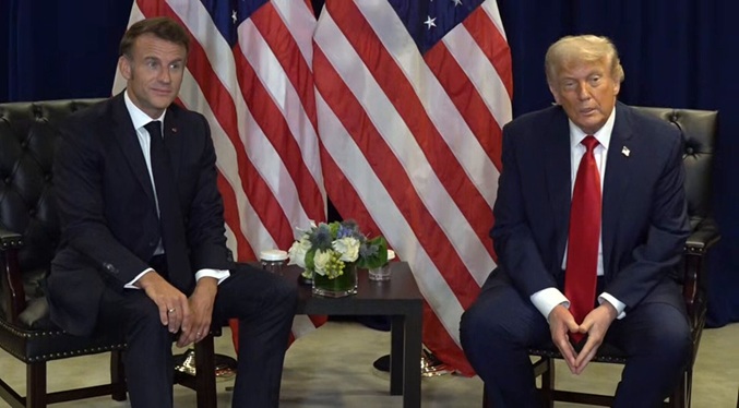 Macron aplaude «el compromiso» de Trump para acabar con la guerra en Gaza