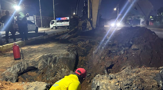 Alcaldía de Maracaibo repara fuga de gas en la Circunvalación 3