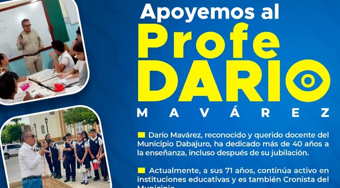 Ayudemos al profesor Darío