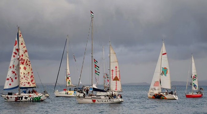 La «Flotilla de la Libertad» rumbo a Gaza prevé entrar en zona de riesgo en uno o dos días