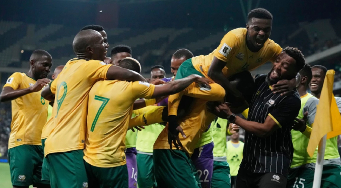 Sudáfrica se clasifica al Mundial con victoria 3-0 sobre Ruanda