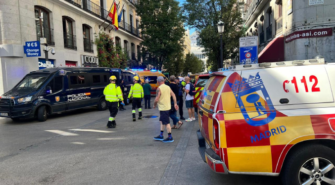 Derrumbe de edificio en Madrid deja 3 trabajadores heridos, 4 desaparecidos