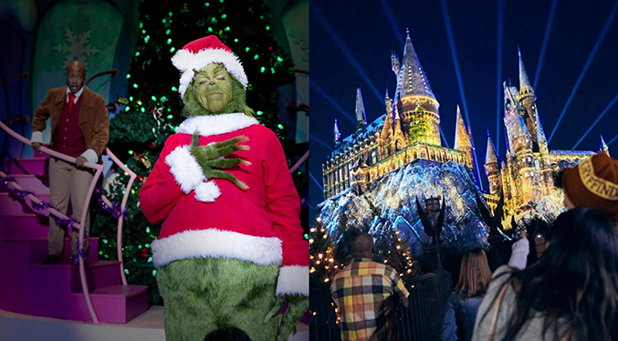 Universal inicia temporada navideña en Florida con actividades de Harry Potter y El Grinch