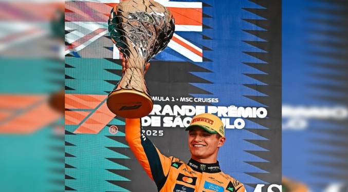Norris refuerza liderato al ganar en Brasil