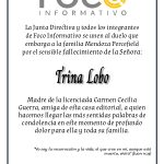 Nota de Duelo – Trina Lobo – Foco Informativo