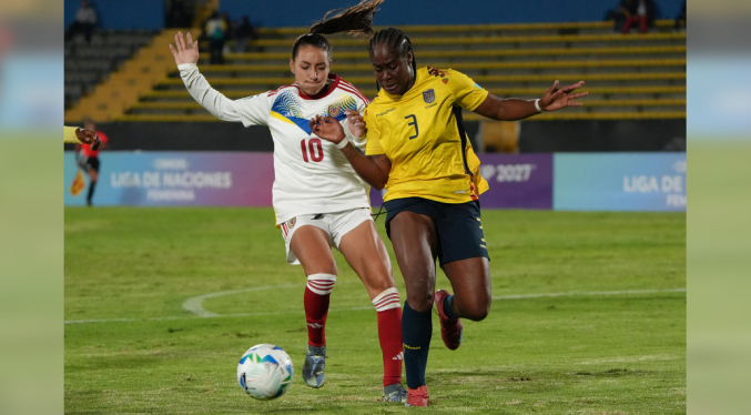 Vinotinto femenina y Ecuador empatan sin goles en la tercera fecha de la Liga de Naciones