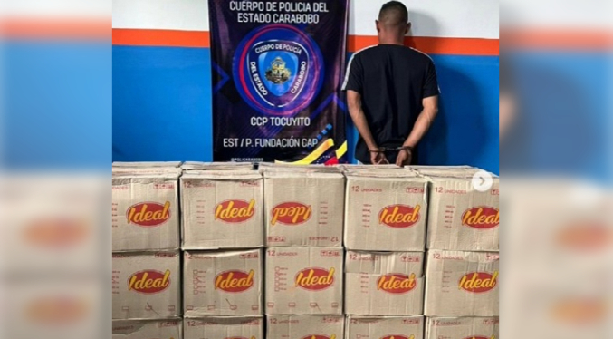 Atrapan a hombre con 30 cajas de aceite vegetal de contrabando en Tocuyito