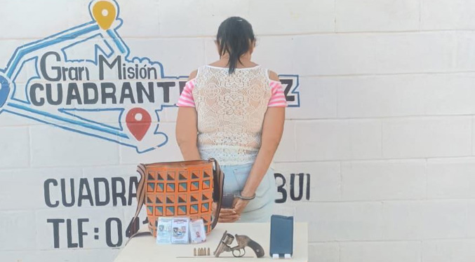 Capturan a septuagenaria en Carrasquero con un arma de fuego y solicitud ante la justicia