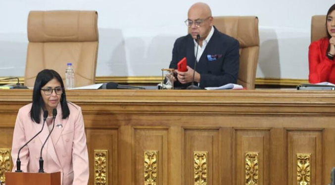 Delcy Rodríguez presenta el presupuesto de la nación para 2026