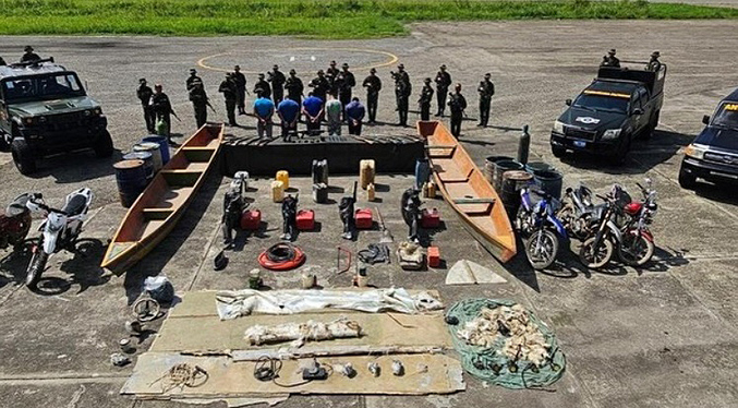 Cuatro detenidos y ‘centros logísticos’ de drogas destruidos en una operación en Venezuela