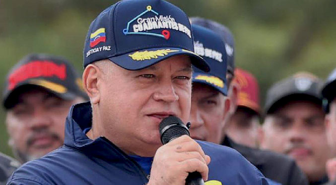 Diosdado Cabello informó que se redujo en más de 25 % el número de homicidios en Venezuela