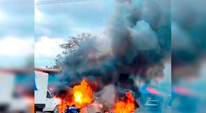 Reportan tres heridos tras un incendio en un comercio de fuego artificiales en Yaracuy
