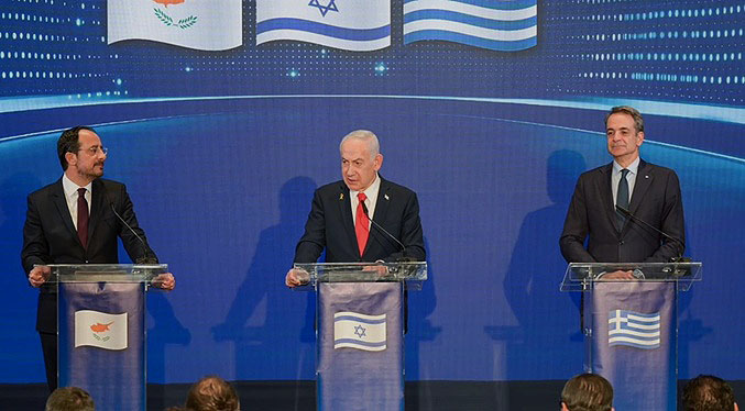 Netanyahu dice a Chipre y Grecia que juntos defenderán el comercio marítimo