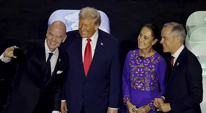 Trump y Sheinbaum coinciden por primera vez en el sorteo del Mundial 2026