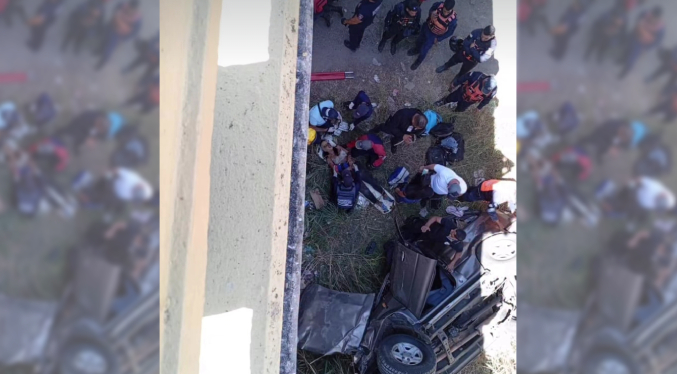 Un muerto y dos heridos tras caída de vehículo desde puente en la ARC