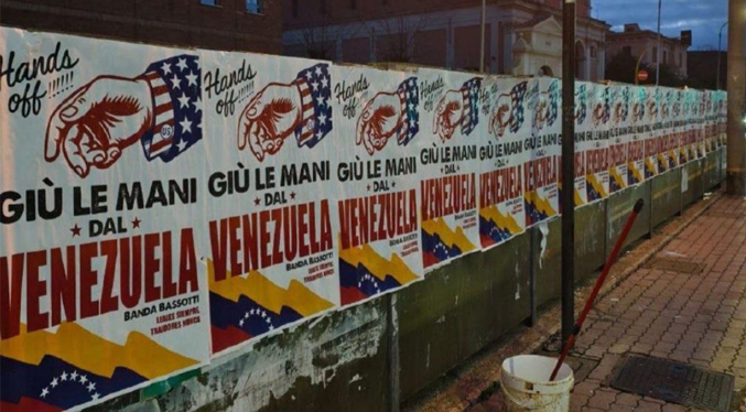 Así amanece Roma en solidaridad con Maduro y su esposa