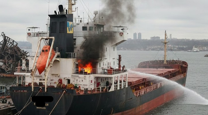 Un tripulante herido en ataque con dron a un tanquero de bandera panameña en Ucrania