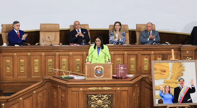 La economía de Venezuela creció un 8,5 % en 2025, dice Delcy Rodríguez ante el Parlamento