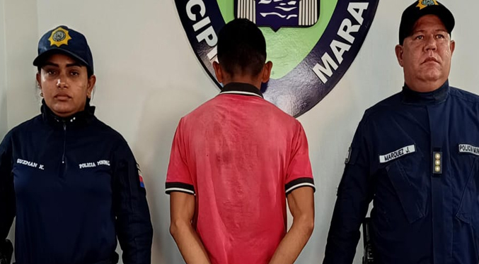 Policía de Maracaibo captura a un hombre por amenazar con arma blanca a una mujer