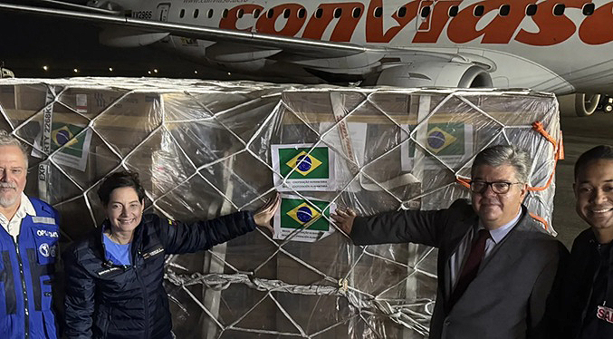 Venezuela recibe 30 toneladas de insumos médicos de Brasil para pacientes renales