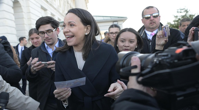 María Corina Machado sostiene encuentro con Donald Trump en la Casa Blanca