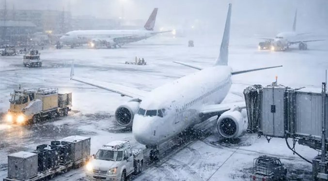 EEUU espera retornar la normalidad al transporte aéreo tras temporal este 28-Ene