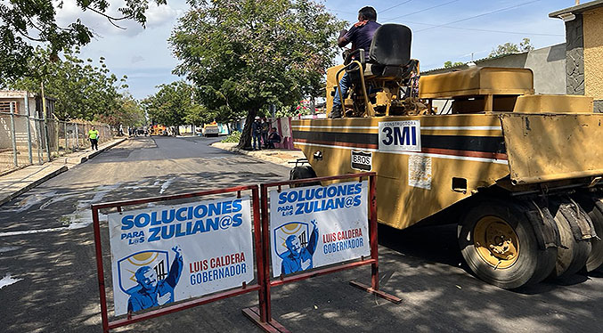 Gobernación de Zulia despliega Plan de Asfaltado en el sector La Popular de San Francisco