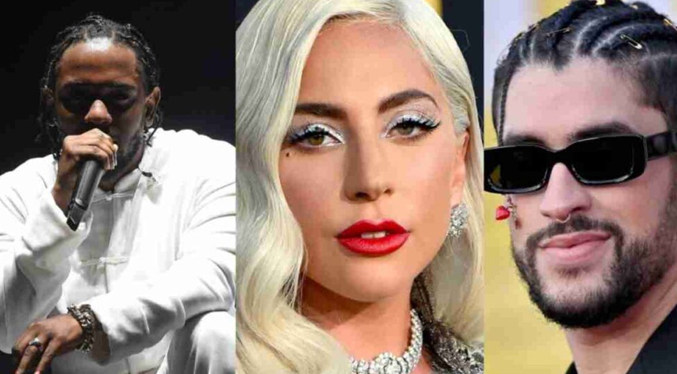 Los Grammy miden este domingo dominio musical de Bad Bunny, Lady Gaga y Kendrick Lamar