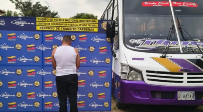 Detienen a conductor por presunto acoso a una menor en Táchira